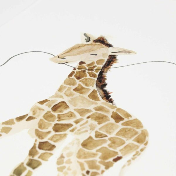 Art Prints | Baby Giraffe with Balloon – 10×12 Kids Art Print Art Prints Art Prints