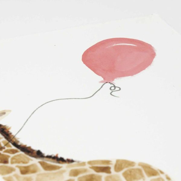 Art Prints | Baby Giraffe with Balloon – 10×12 Kids Art Print Art Prints Art Prints