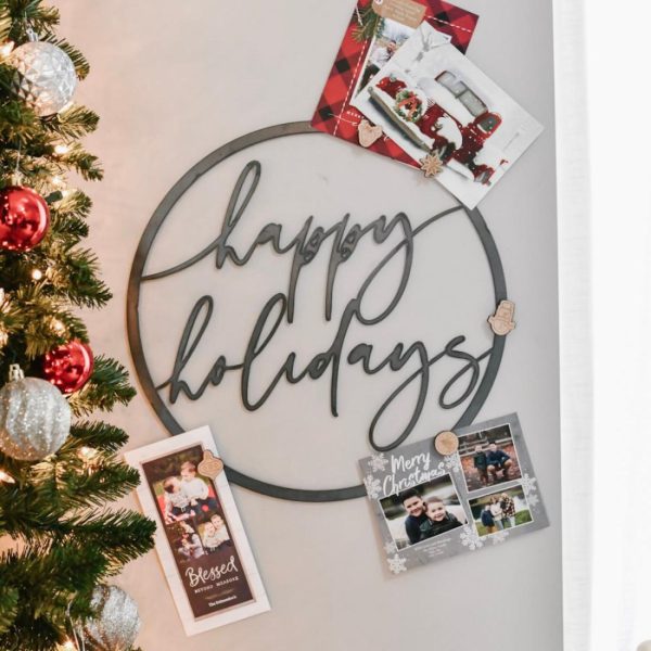 Circle Signs | Happy Holidays Magnetic Circle Sign Circle Signs Circle Signs