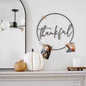 Circle Signs | Thankful Circle Wall Decor Circle Signs Circle Signs