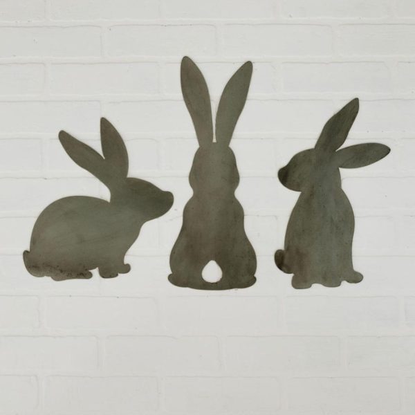 General Living | Easter Bunny Wall Decor, Set of 3 Assorted Bunnies General Living General Living