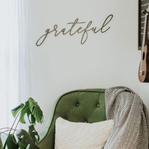 General Living | Grateful Script Wall Decor General Living General Living