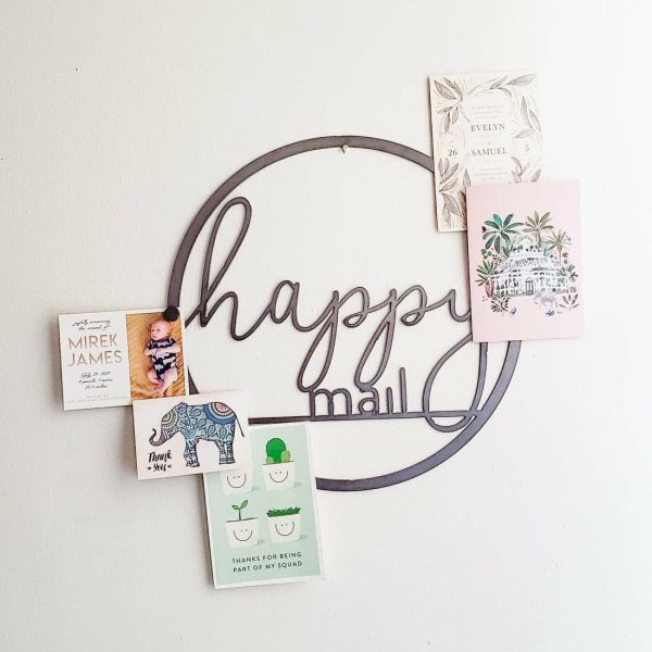 General Living | Happy Mail Circle Wall Decor Circle Signs Circle Signs