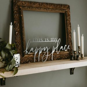 General Living | This is My Happy Place’ Script Wall Decor General Living General Living