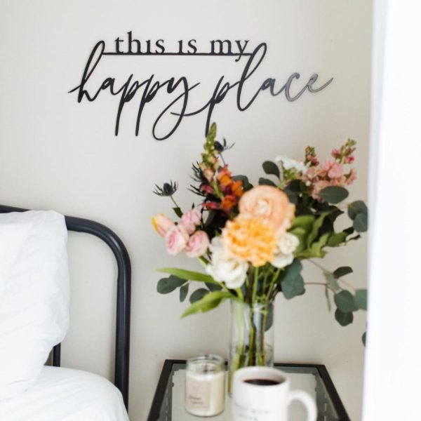 General Living | This is My Happy Place’ Script Wall Decor General Living General Living