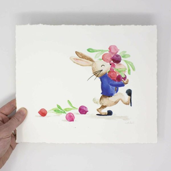 Kids Collection | Peter Rabbit and his Radishes – 12×10 Kids Art Print Art Prints Art Prints