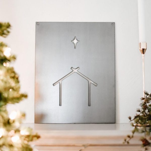 Religious | Christmas Nativity Steel Wall Decor Sign Religious Religious