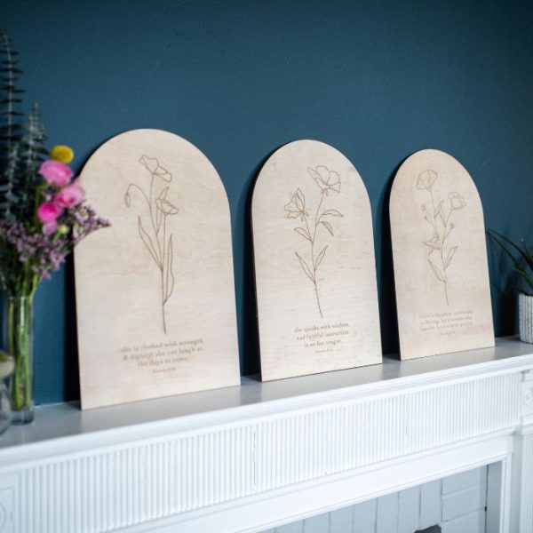 Religious | Set of 3 Proverbs 31 Wood Wall Decor Pieces Religious Religious