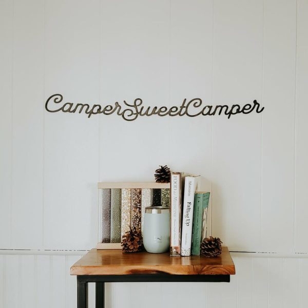 Script Wall Decor | Camper Sweet Camper Script Script Wall Decor Script Wall Decor