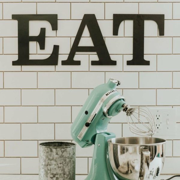 Script Wall Decor | EAT Script Kitchen Decor Script Wall Decor Script Wall Decor