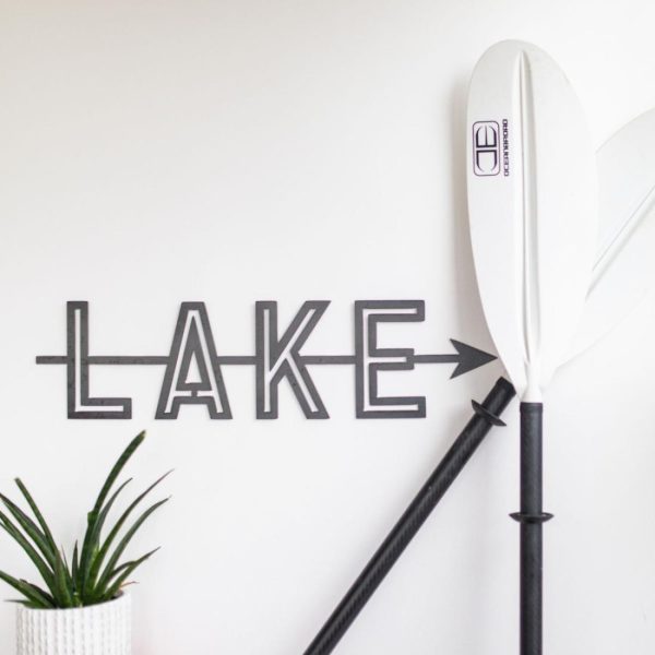 Script Wall Decor | Lake Script With Arrow Wall Decor Script Wall Decor Script Wall Decor