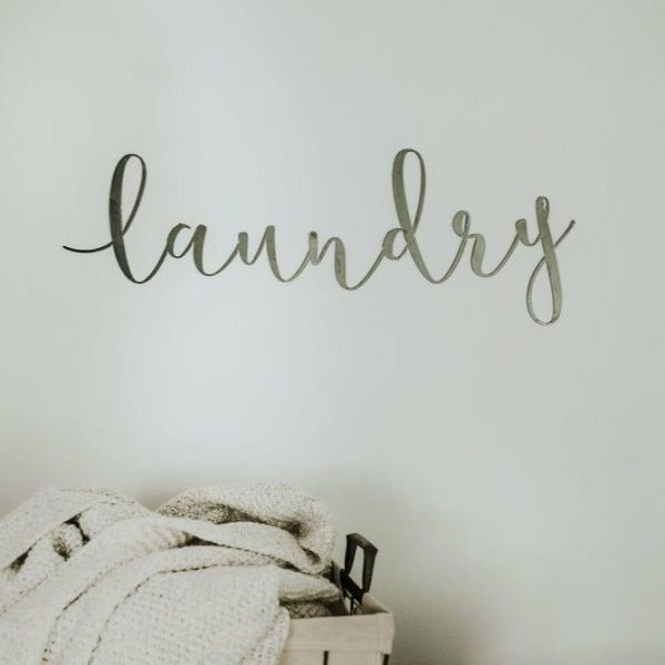 Script Wall Decor | Laundry Script Wall Sign Script Wall Decor Script Wall Decor