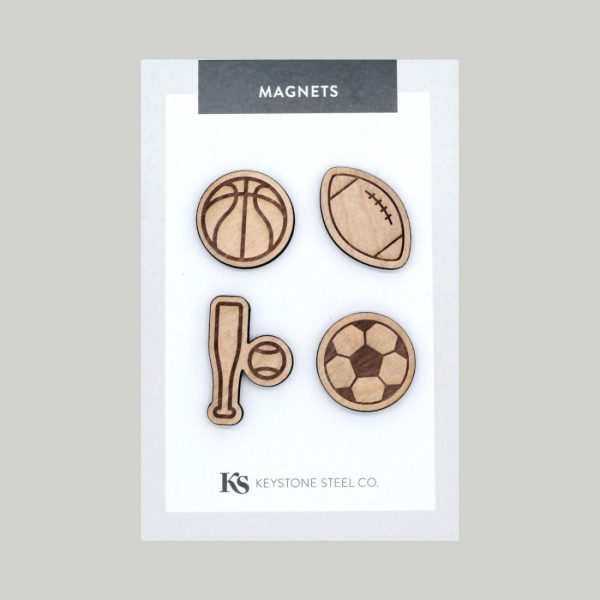 Sports | Assorted Sports Magnets, Pack of 4 Magnets Sports