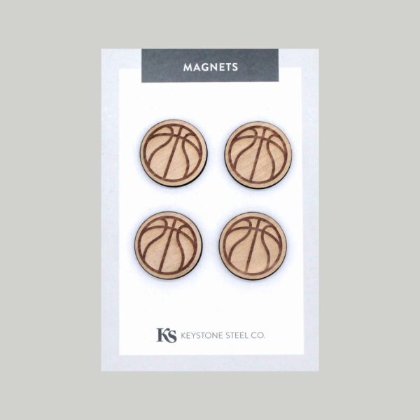 Sports | Basketball Sport Magnets, Pack of 4 Magnets Sports