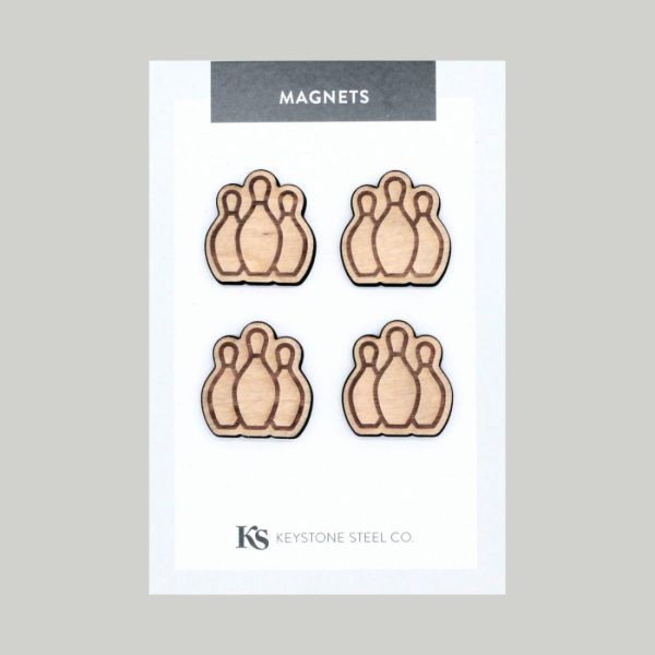 Sports Collection | Bowling Pin Sports Magnets, Pack of 4 Magnets Sports Collection