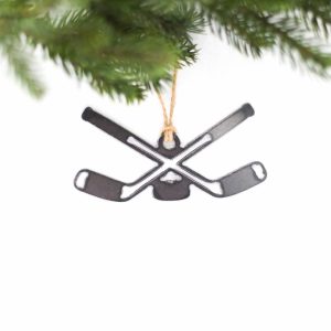 Sports + Fitness | Hockey Sticks and Puck Ornament Ornaments Sports + Fitness