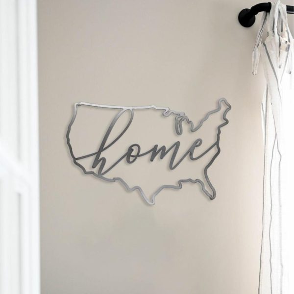 Your Town + State | America Script Home Sign Wall Decor Your Town + State