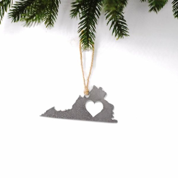 Your Town + State | Heart in Virginia Ornament Ornaments Your Town + State