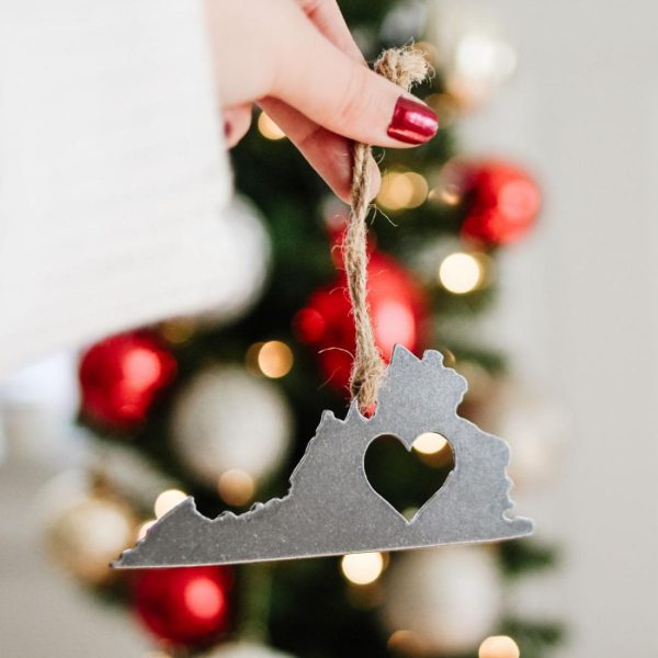 Your Town + State | Heart in Virginia Ornament Ornaments Your Town + State