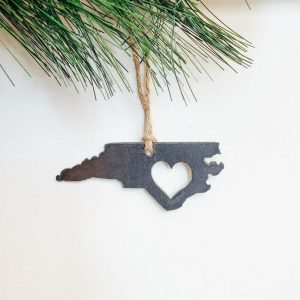 Your Town + State | North Carolina Heart Ornament Ornaments Your Town + State