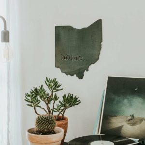 Your Town + State | Ohio Home. Sign Wall Decor Your Town + State