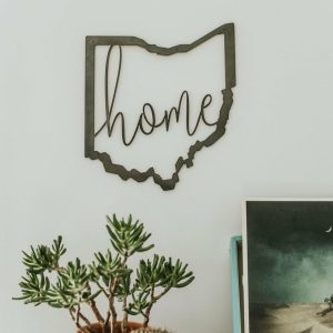 Your Town + State | Ohio Script Home Wall Decor Wall Decor Your Town + State