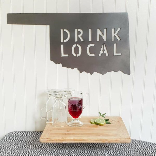 Your Town + State | Oklahoma Drink Local Wall Decor Wall Decor Your Town + State