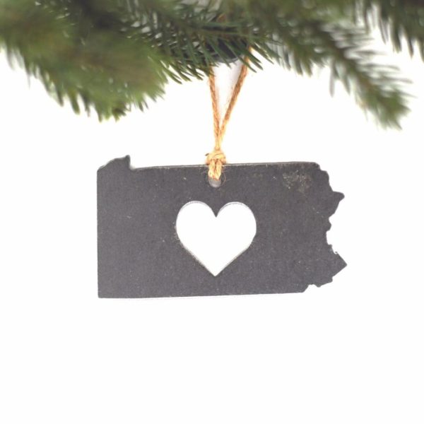 Your Town + State | Pennsylvania Heart Ornament Ornaments Your Town + State