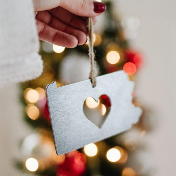 Your Town + State | Pennsylvania Heart Ornament Ornaments Your Town + State