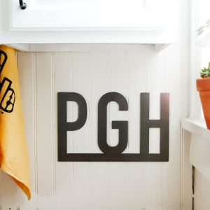 Your Town + State | "PGH" Pittsburgh On a Bar Wall Decor Wall Decor Your Town + State