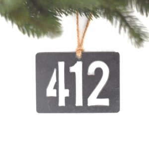 Your Town + State | Pittsburgh, PA 412 Area Code Ornament Ornaments Your Town + State