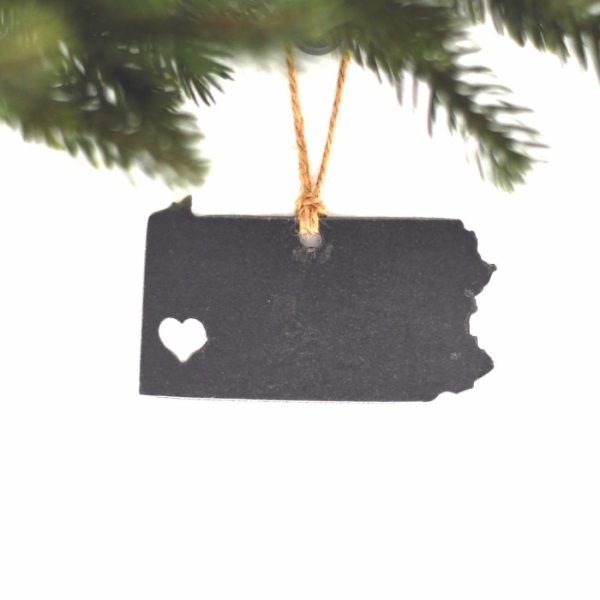 Your Town + State | Pittsburgh, PA Heart Ornament Ornaments Your Town + State