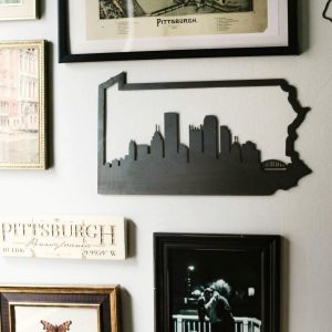 Your Town + State | Pittsburgh Skyline in Pennsylvania Wall Decor Wall Decor Your Town + State