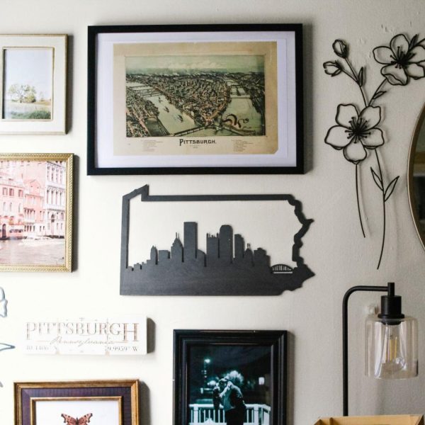 Your Town + State | Pittsburgh Skyline in Pennsylvania Wall Decor Wall Decor Your Town + State