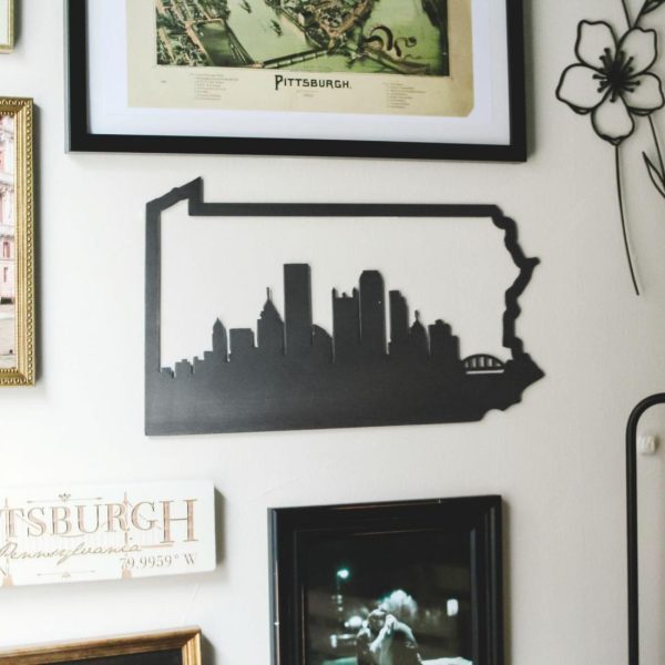 Your Town + State | Pittsburgh Skyline in Pennsylvania Wall Decor Wall Decor Your Town + State