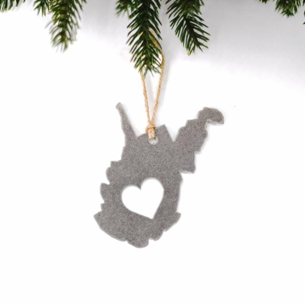 Your Town + State | West Virginia Heart Ornament Ornaments Your Town + State