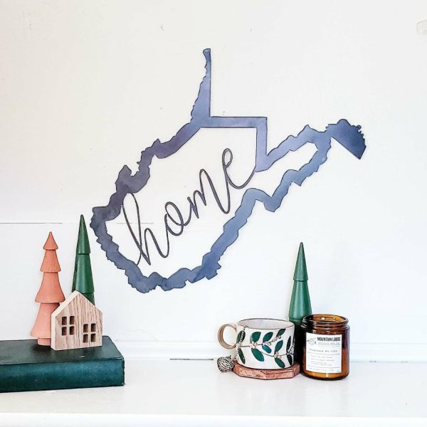 Your Town + State | West Virginia Home Script Wall Decor Wall Decor Your Town + State