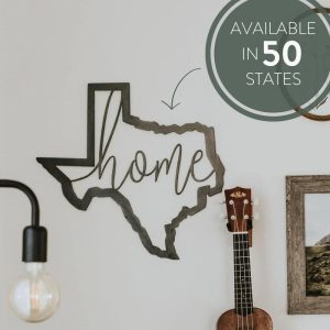 Your Town + State | YOUR STATE Home Script Wall Decor Wall Decor Your Town + State